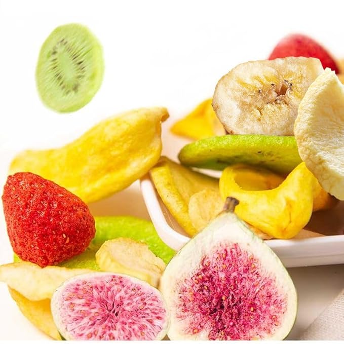 Instant Dried Vegetables and Fruits Chips 17.6 Ounce/can Crispy Mixed Fruits and Vegetables Strawberry Banana Apple Fig Fruits Vegetables Snacks Snack Foods Chinese Foods Vegan (1 Can)