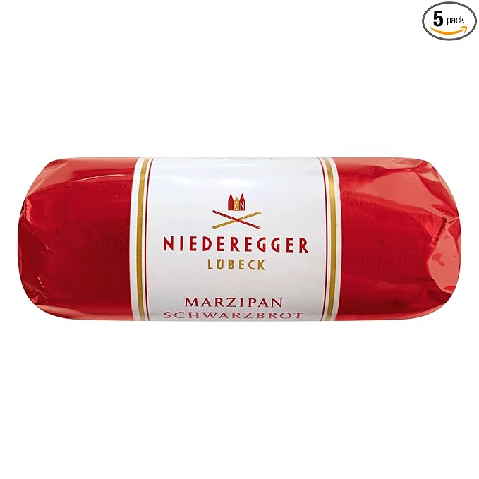 Niederegger Classic Marzipan Loaf Coated with Crisp &amp Dark Chocolate - 4.4 oz | Ultimate Masterpiece Premium Quality Handcrafted Authentic | Made in Germany since 1806 | Kosher (Pack of 5)
