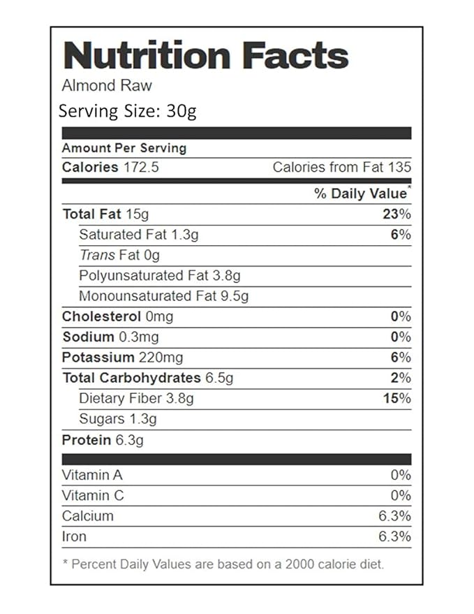 AIVA Natural Whole Raw Almonds - 5 lb Grown in the USA Raw Whole Almonds