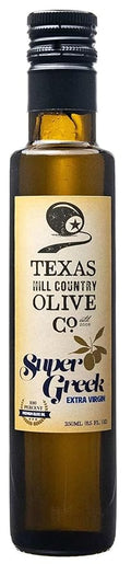 Texas Hill Country Olive Co Super Greek Extra Virgin Olive Oil - Cold Pressed EVOO Gourmet Olive Oil - Rich &amp Fruity - Perfect for Finishing &amp Dressing - Award Winning &amp Made in Texas (8.5