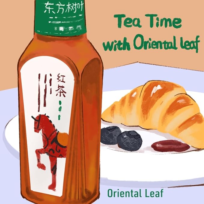 ORIENTAL LEAF Unsweetened Iced Tea – Bottled Black Tea 16.9 FL oz bottles (Pack of 15) Brewed Tea Drinks Sugar Free 0 Calories