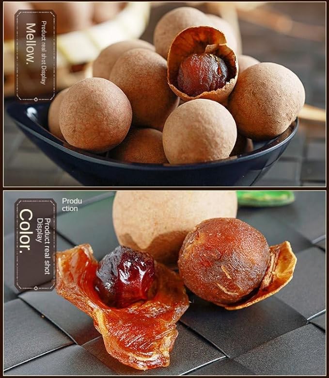 Dried Longan 500g Longan Fruit Small Kernel Thick Flesh Chinese Fujiang Specialty (12A（2.5-3.0cm）)