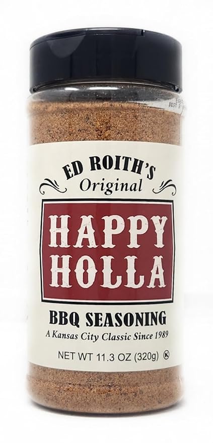 Original Happy Holla Barbecue Seasoning Ed Roiths 11.3oz A Kansas City Classic since 1989
