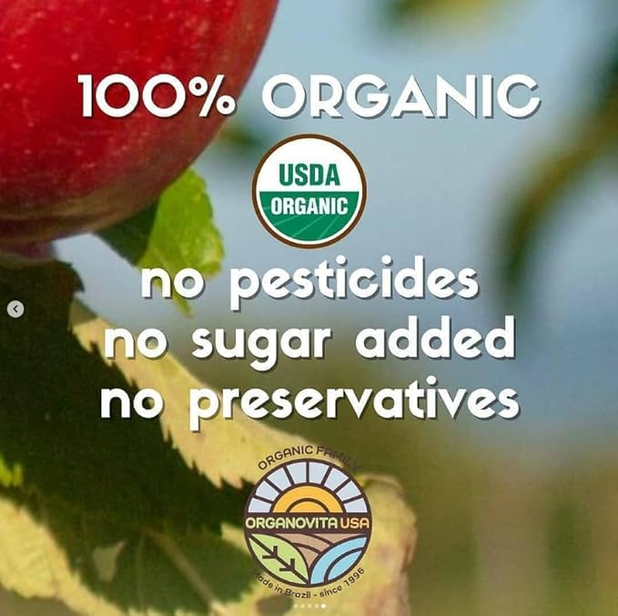 Organic Powder - Blend in Smoothies Cakes High Fiber Content Made w/Cold-Pressed Natural Ingredients Gluten-Free All Purpose Antioxidants Rich - Certified USDA (3.52 Oz (Pack of 1) Apple)