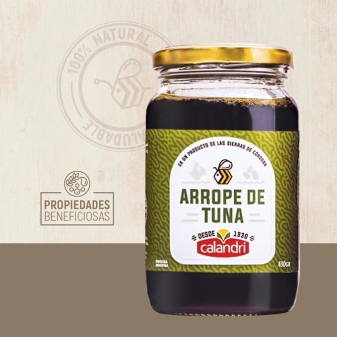 Calandri Arrope – 100% Natural Argentine Syrup Made from Native Fruits and Honey (430g / 0.94lb) (Prickly Pear)
