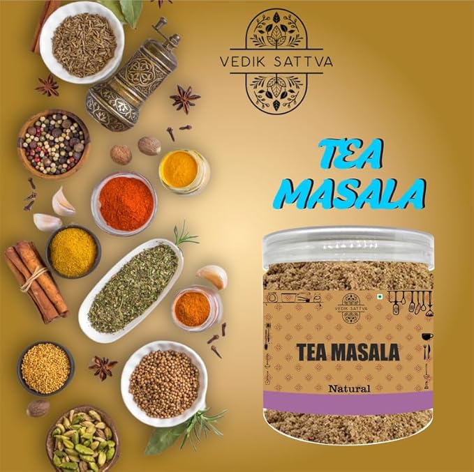 Vedik Sattva Natural Tea Masala 7.05 OZ / 200 GM | Pack Of 1 Box