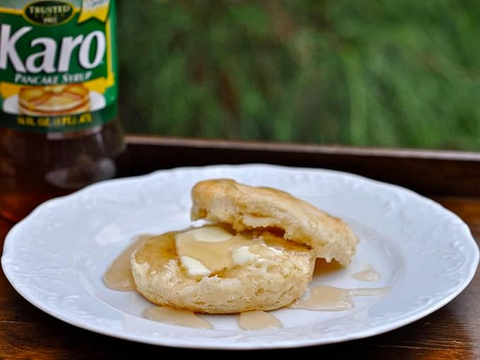 Karo Pancake Syrup 16 fl oz (Pack of 4) with Karo Measuring Spoon