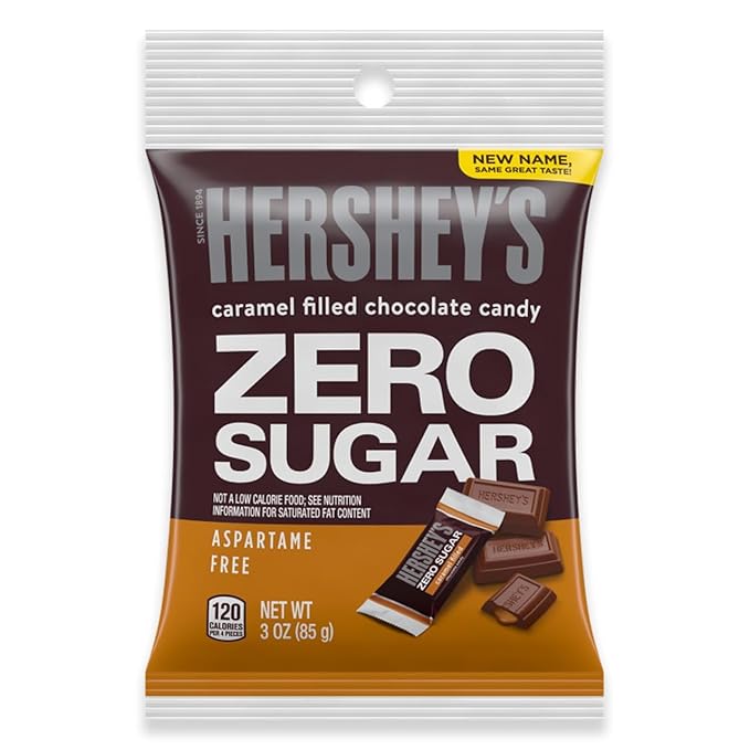 Hershey's Zero Sugar Variety Pack of 5 - Special Dark Caramel Filled Reese's Miniature Cups York Peppermint Patties and Hershey's Chocolates - Fun for the Whole Family