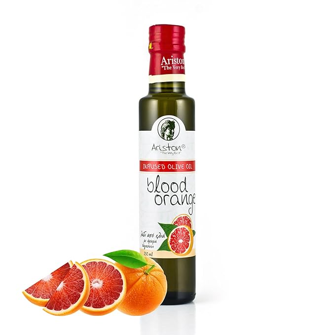 Ariston The Very Best Extra Virgin Olive Oil | Anti-Oxidant Rich Cold Pressed Premium Quality | Product of Greece (250ml) 8.45 fl oz Blood Orange