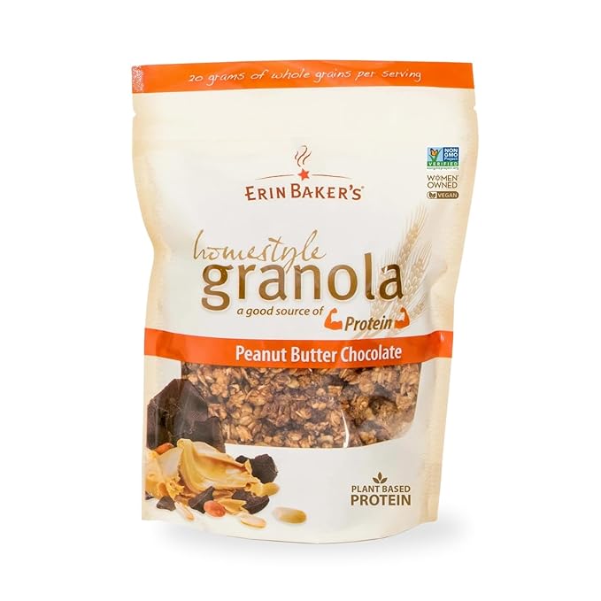 Erin Baker's Homestyle Granola Peanut Butter Chocolate Gluten-Free Vegan Ancient Grains Non-GMO Granola Bulk 10-pound bag160 Ounce (Pack of 1)PP-GRCE33754