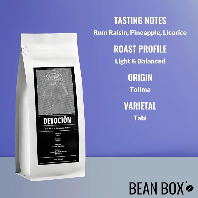 Nasa We'sx - Indigenous Coffee - Roasted by Devocion - Whole Bean Coffee - 12 Ounce Bag