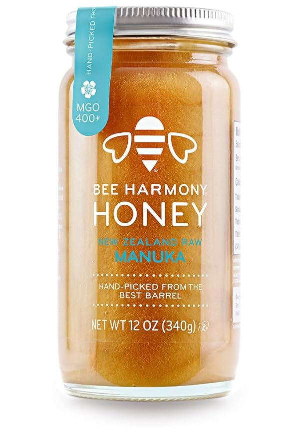 Bee Harmony Raw Manuka Honey 400+ MGO New Zealand 12 OZ
