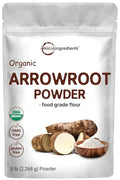 Organic Arrowroot Powder (Flour) 5lb (80oz) | Premium Source from Arrowroot Plants | Unflavored Thickening Agent for Cooking &amp Baking | Substitute for Cornstarch or Wheat | Non-GMO Gluten Free