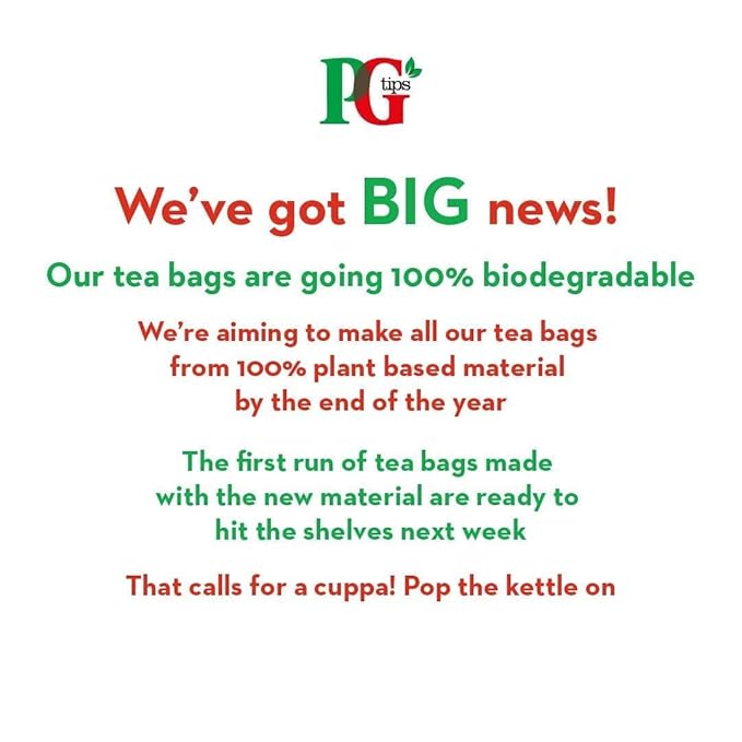 PG Tips One Cup Original Tea Bags (Pack of 1 Total 1100 Tea Bags)