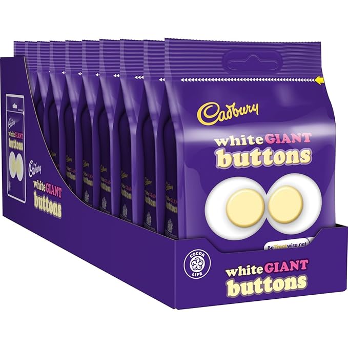 Cadbury White Giant Buttons 100g (Pack of 3)