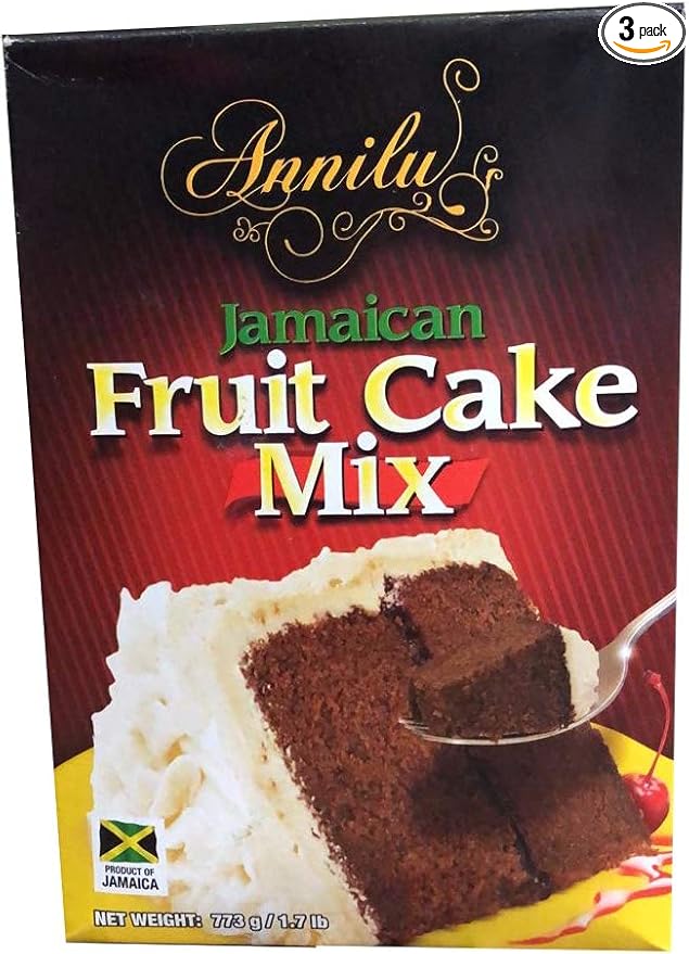 Jamaican Fruit Cake Mix - Annilu 1.7 Lb - Product of Jamaican - 3 Pack
