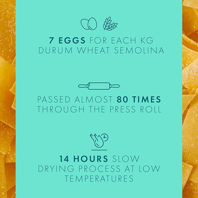 Cipriani Food Tagliardi Egg Pasta Noodles - USDA Organic Italian Pasta Extra Wide Egg Noodle from Italy Non-GMO &amp Kosher - 250 Gram (Pack of 2)
