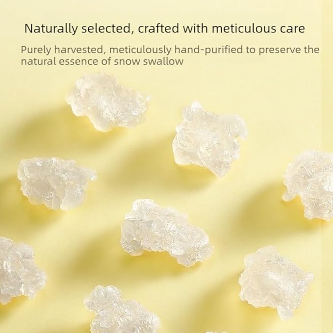 Pure Peach Gum Snow Swallow &amp Saponin Rice Kernel Combo No Impurities Natural Edible Nourishing Ingredients Ready for Stewing Dessert &amp Drinks (250g Snow Swallow)