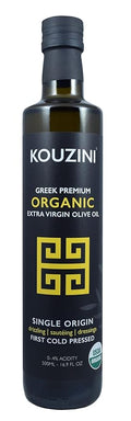 Kouzini Organic Greek Extra Virgin Olive Oil First Cold Pressed Single Origin Family Owned Organic Extra Virgin Olive Oil Cold Pressed EVOO for Cooking Salad Dressings &amp more 500ml