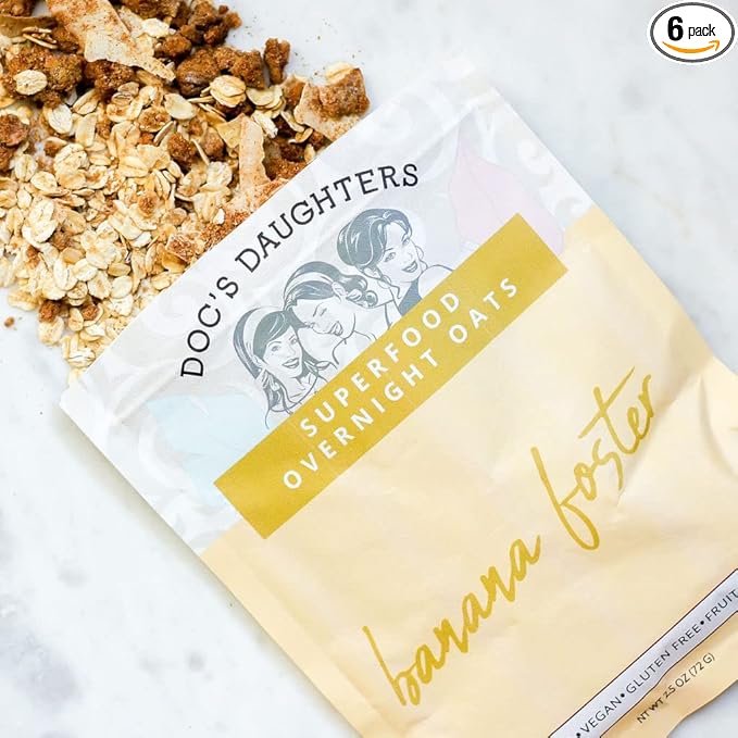 Doc's Daughters Superfood Overnight Oats - Banana Foster (6 Pack)