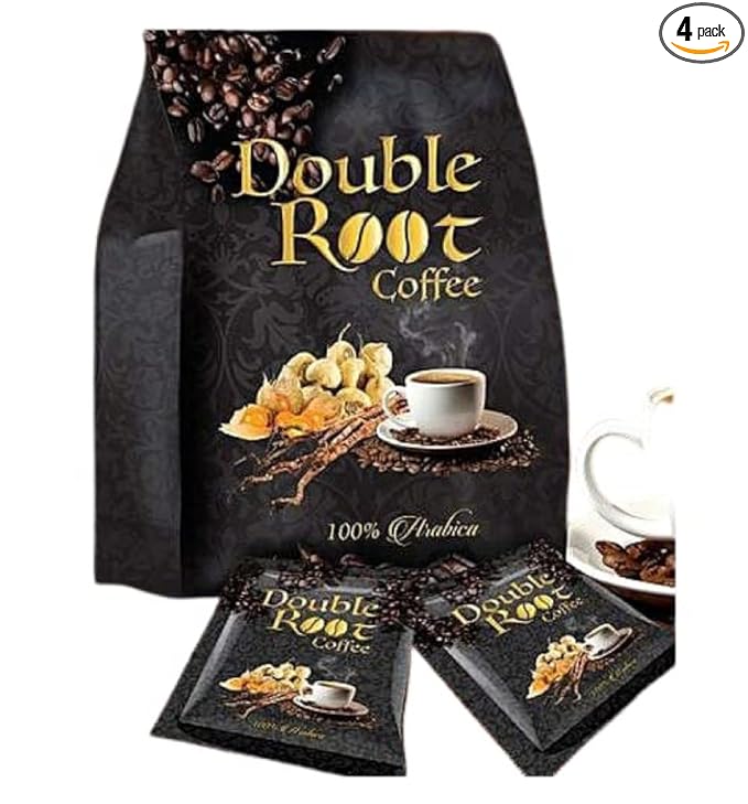 Superlife Double Root Coffee 6 Sachets Each (4 Pack)