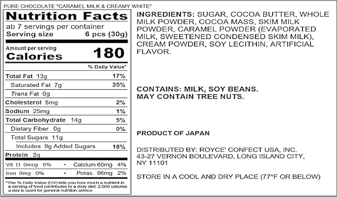 ROYCE' Pure Chocolate Caramel Milk &amp Creamy White