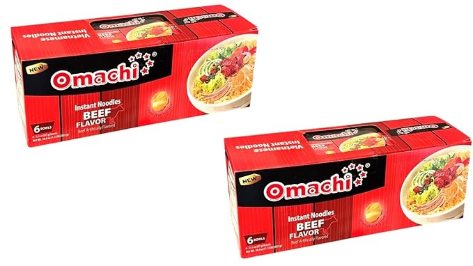 Asia Style Instant Noodles (2 CASE SET OMACHI STEWED BEEF POTATO NOODLES)