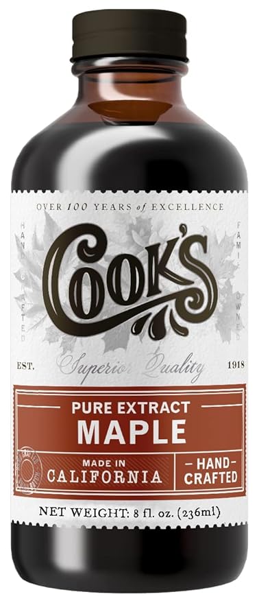 Cook's Pure Maple Extract All Natural Premium Maple Sap from Vermont's Finest Maple Trees 8 oz