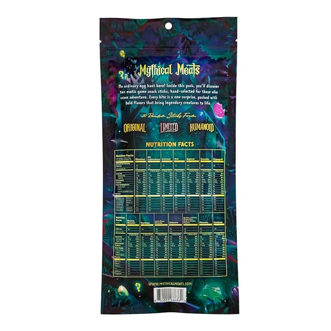 Mythical Meats Easter Meat Pack Exotic Game Meat and Beef Sticks Snack Stick Variety Pack – 10 Count Random Assortment – Easter Gift Bag – High Protein Gluten Free MSG Free Meat Sticks