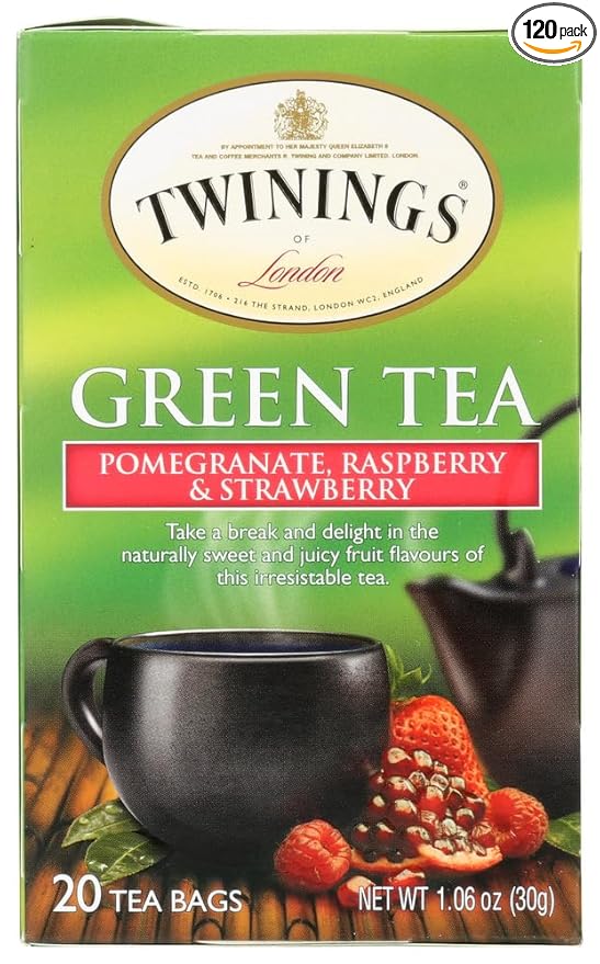 Twinings Tea - Tea Green Pomegranate Raspberry &amp Strawberry - Case of 6-20 BAG