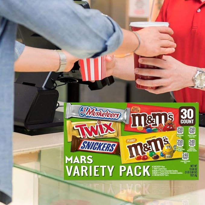 MARS CHOCOLATE SNICKERS TWIX MILKY WAY &amp 3 MUSKETEERS Bulk Milk Chocolate Full Size Candy Bars Halloween Chocolate Candy Variety Pack 53.68 oz 30 Bars