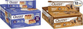Quest Protein Bars Bundle: Blueberry Cobbler Hero Bar (16g Protein 12 Ct) and Dipped Chocolate Chip Cookie Dough Bar (12 Ct)