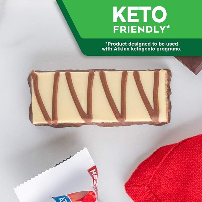 Atkins S’mores Protein Meal Bar High Fiber 1g Sugar 4g Net Carbs Meal Replacement Keto Friendly 30 Count