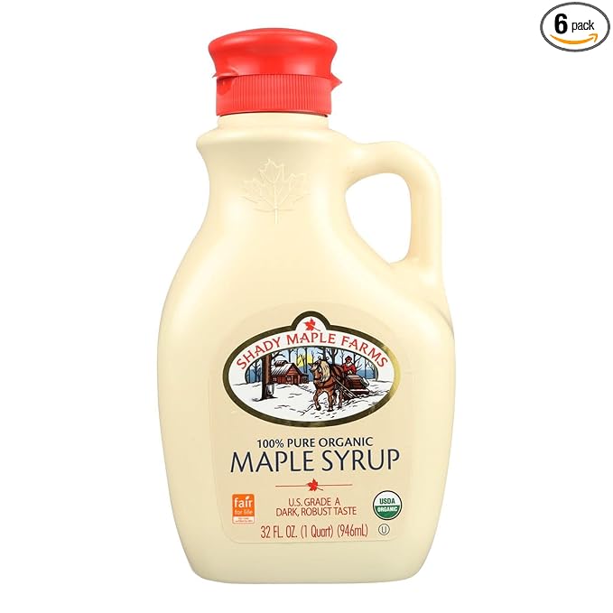 Shady Maple Farms Grade B Organic Maple Syrup Plastic 32 Ounce -- 6 per case.6