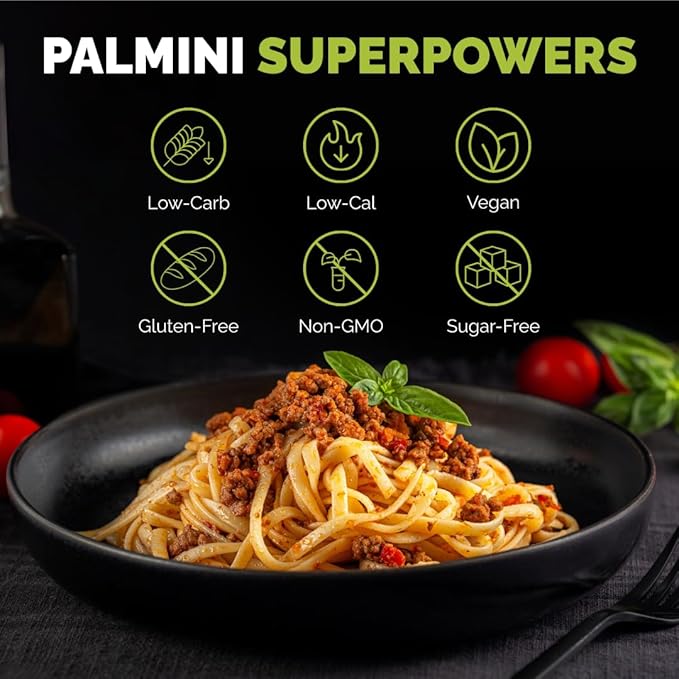 Palmini Linguine Pasta | Low-Carb Low-Calorie Hearts of Palm Pasta | Keto Gluten Free Vegan Non-GMO Plant Based Healthy Noodles | As Seen on Shark Tank |(12 Ounce - Pack of 6)