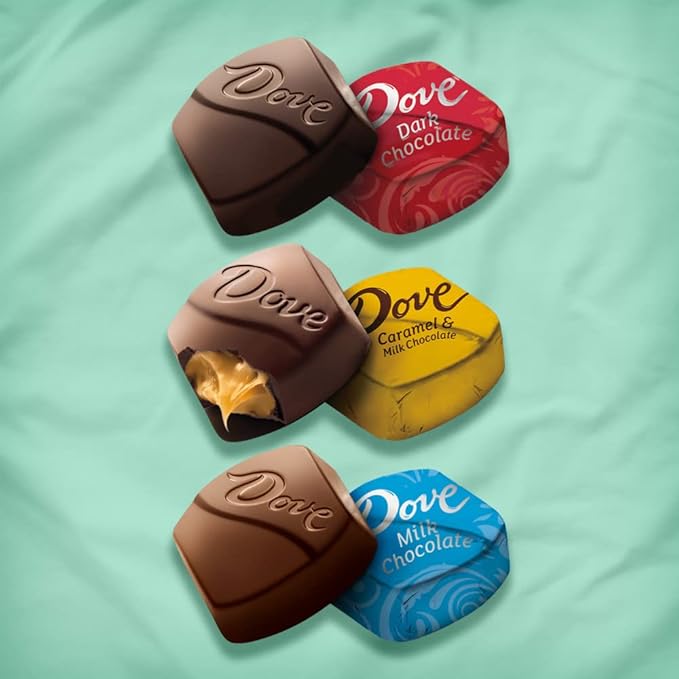 DOVE PROMISES Variety Pack Milk Chocolate &amp Dark Chocolate Candy Assortment Individually Wrapped 15.8 oz Bag (Pack of 8)