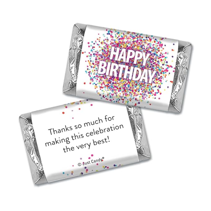 124 Pcs Birthday Candy Party Favors Miniatures Chocolate &amp Pink Kisses (1.52 lbs Approx. 124 Pcs)