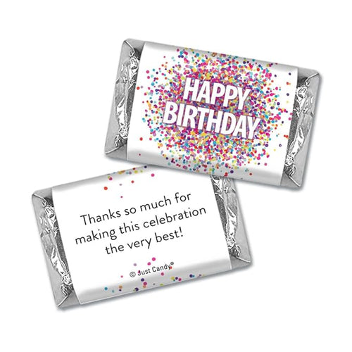 124 Pcs Birthday Candy Party Favors Miniatures Chocolate &amp Pink Kisses (1.52 lbs Approx. 124 Pcs)