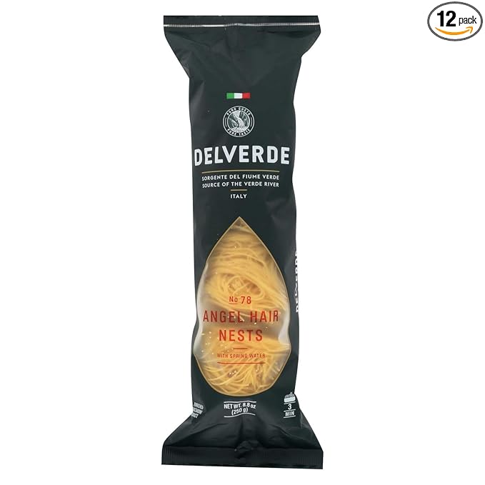Delverde Angel Hair Nest Pasta 8.8 Ounce - 12 per case.