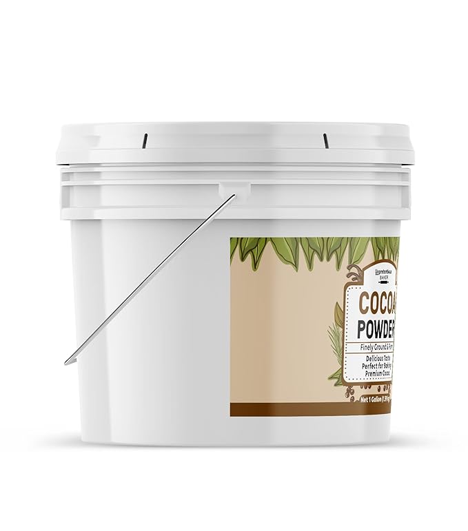 Unpretentious Dutch Cocoa Powder 1 Gallon Bucket Brownies Cookies Shakes Food Storage