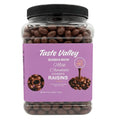 Taste Valley Milk Chocolate Covered Raisins – 54 oz Bulk Resealable Jar – Premium California Sun-Dried Fruit Coated in Real Milk Chocolate – Old Fashioned Movie Theater Candy &amp Healthy Snack