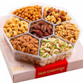 NUT CRAVINGS - Easter Mixed Nuts Gift Basket in Red Gold Box (7 Assortments 1 LB) Ramadan Gifts Treats for Adults Food Arrangement Healthy Snack Care Package Kosher