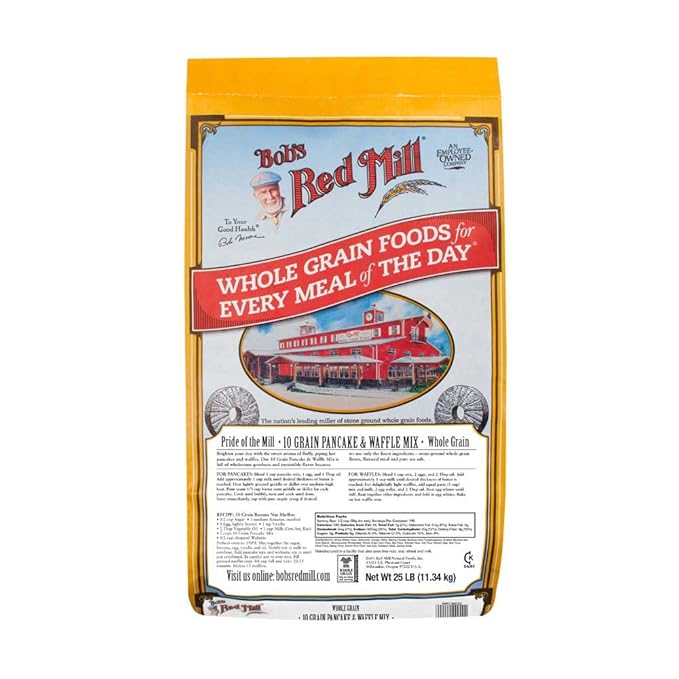 Bob's Red Mill 10 Grain Pancake &amp Waffle Mix 25 Pound