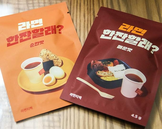 [Palkin] Korea Ramen Tea Bag 16ea (8 hot&ampspicy flavors + 8 mild flavors) / Korean food / Korean tea / Korean Ramen / Would you like a cup of ramen? (overseas direct shipment)