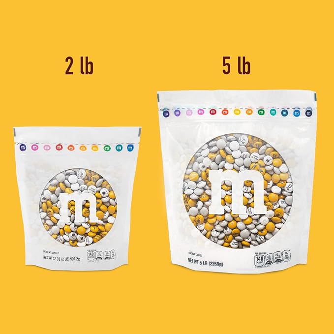 M&ampM'S Milk Chocolate Happy 40th Birthday Candy - 5lb of Bulk Candy with Printed Birthday Clipart Perfect for Birthday Gifts Cupcakes Over The Hill Party Favors Birthday Cake Toppers and Party