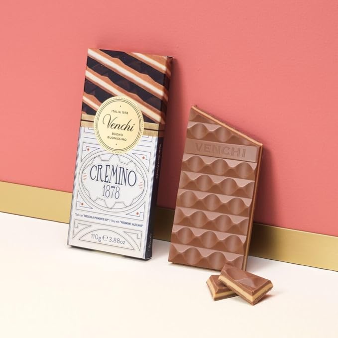 Venchi - Bundle of 6 White Chocolate with Salted Nuts and Cremino Bars 22.57 oz - Gluten Free - Family Pack