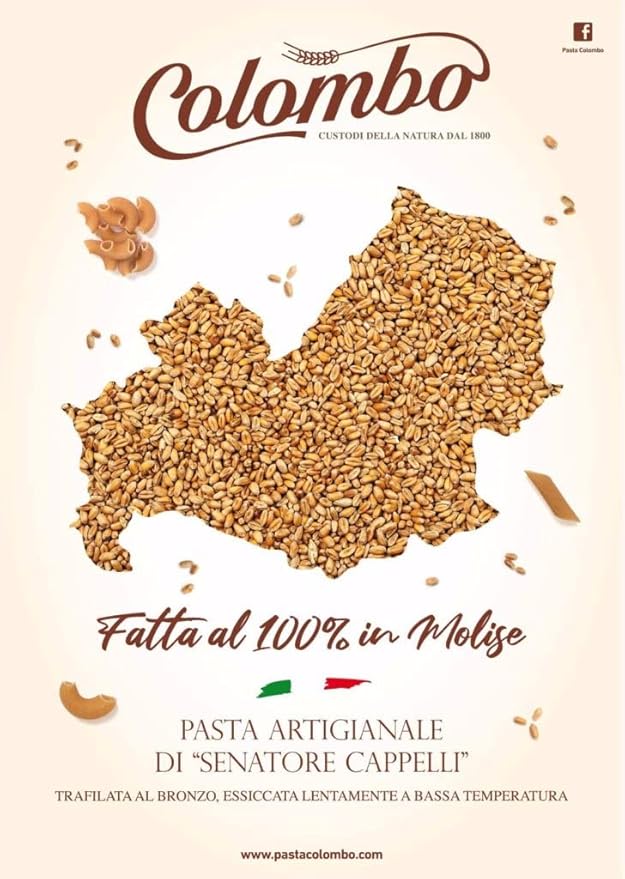 Pasta Rigatoni- Premium Organic Italian Pasta Senatore Cappelli from Italy - Handcrafted Family Owned Gourmet Pasta Brand - Durum Wheat Semolina Pasta 17.6oz / 500g - Pack of 8