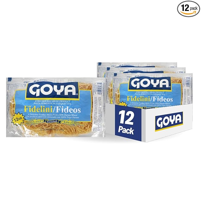 Goya Foods Fidelini Pasta 12-Ounce (Pack of 12)