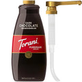 Torani Puremade Dark Chocolate Sauce for Coffeehouse Drinks and Desserts Non-GMO Large 4lb Bottle Pump Included 64 Fl Oz