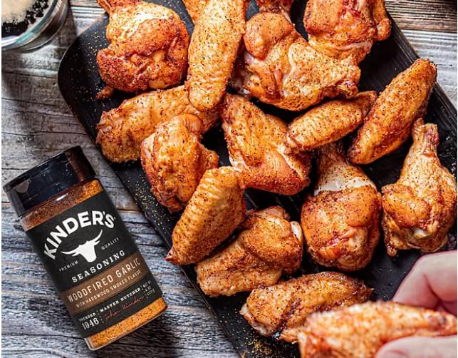 Seasoning Set by KINDERs Pantry Essentials 4 Pack 10.5 oz The Blend 9.5 oz Buttery Steakhouse 9.5 oz Woodfired Garlic 9.4 oz Cowboy Butter Gluten Free Non-GMO